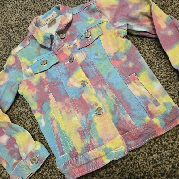 Soho Blue Tie Dye Jean Jacket (Size 6x) - Picture 4 of 5